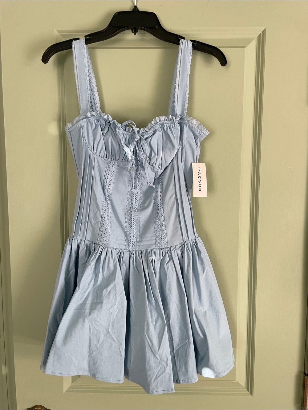NWT PacSun Blue Sweetheart Bust Mini Dress